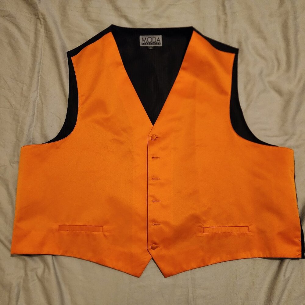 MODA men's formal vest, 4xl, Orange